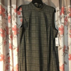 Apt. 9 black/brown plaid knee length dress size XXL